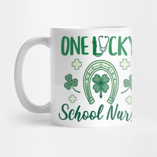 One Lucky School Nurse horseshoe Mug